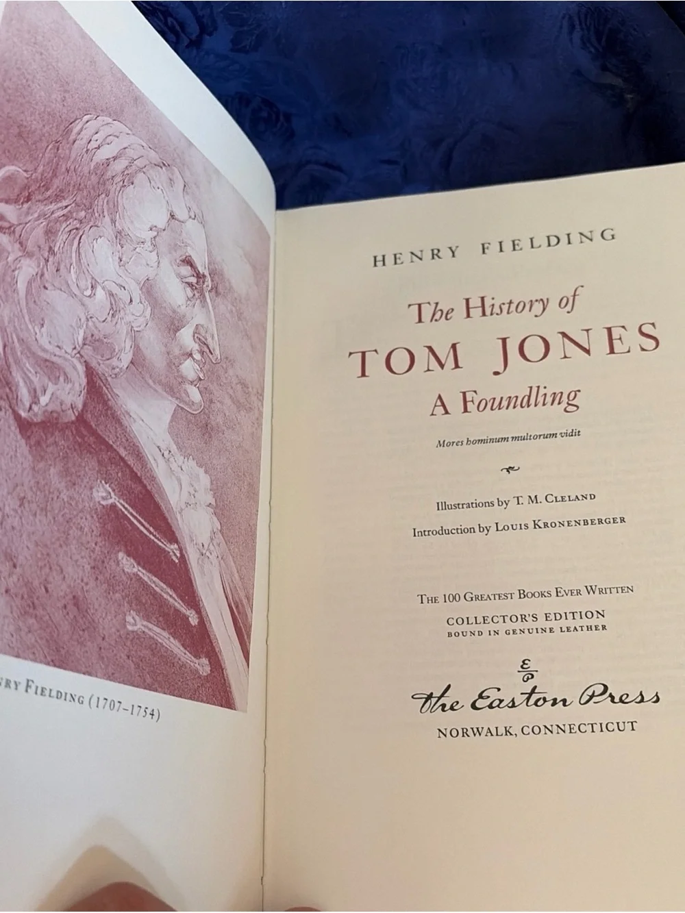 Tom Jones by Henry Fielding Easton Press Leather 100 Greatest Books (1979)